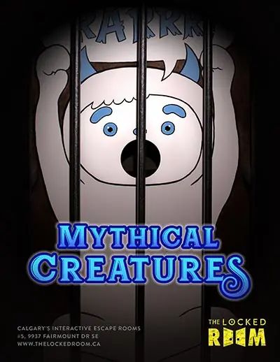 The Locked Room Mythical Creatures Escape Room Poster