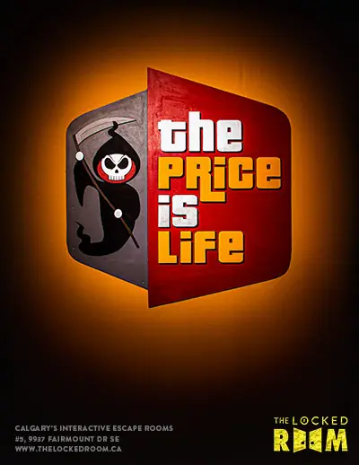 The Locked Room the Price is Life Escape Room Poster